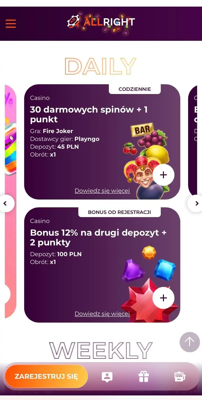 All Right Casino Mobile Review