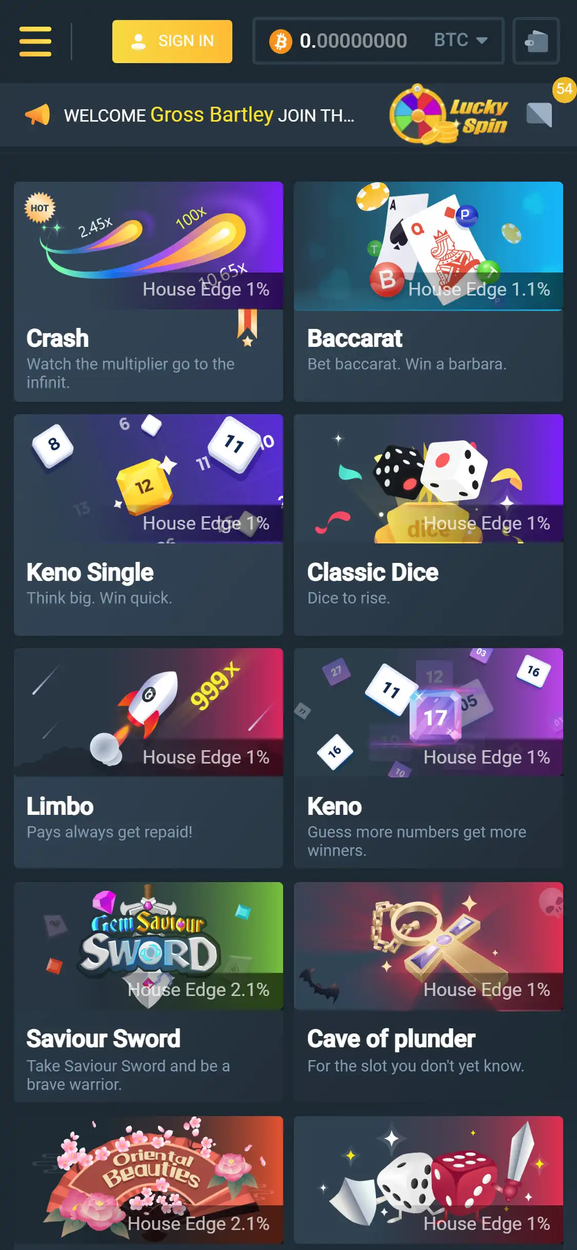 BC.Game Casino Mobile Games Review