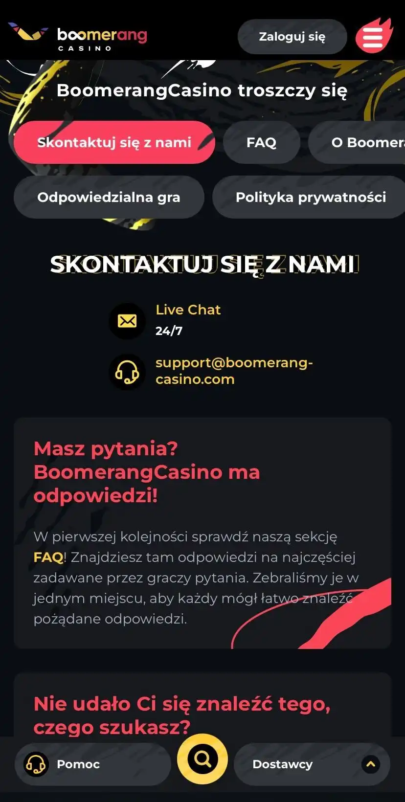 Boomerang Casino Mobile Review