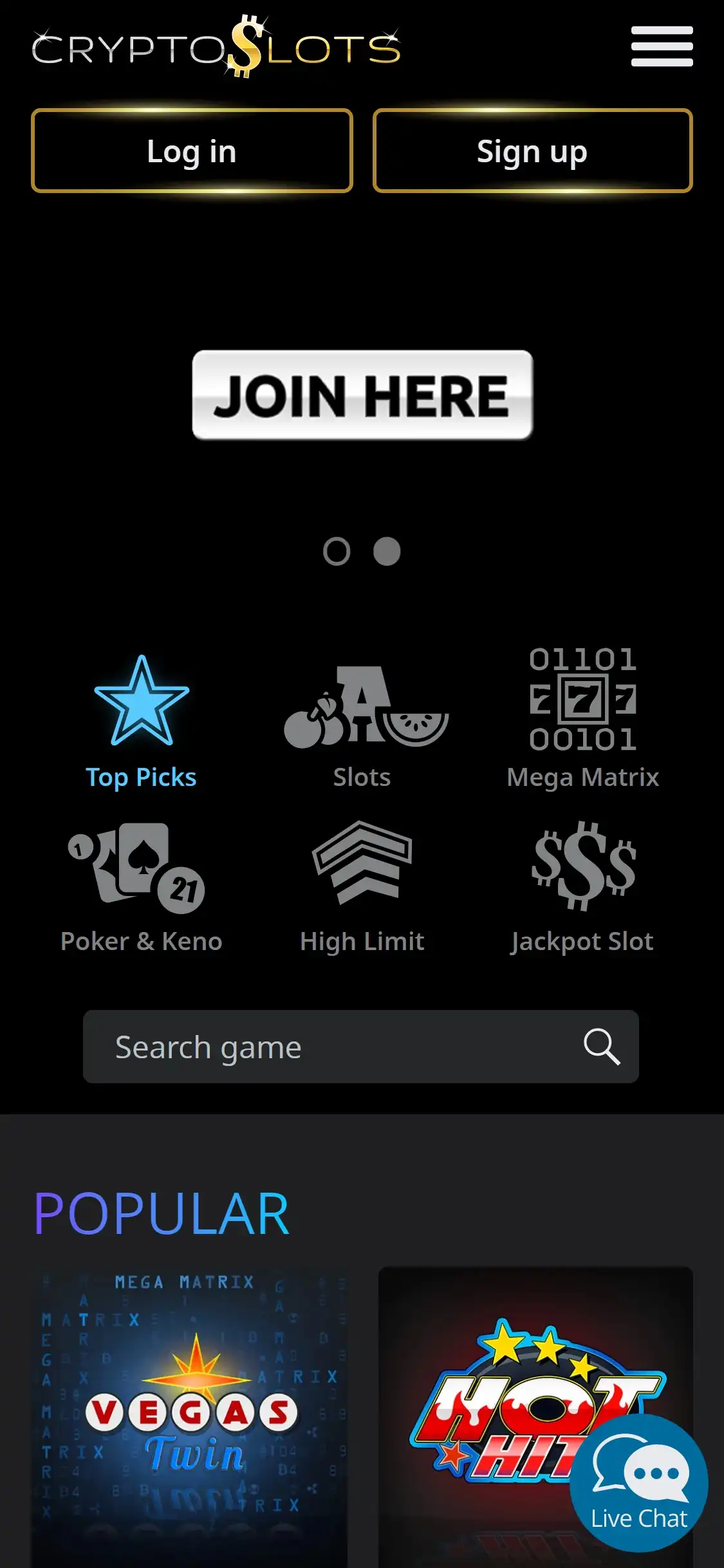 Crypto Slots Casino Mobile Review
