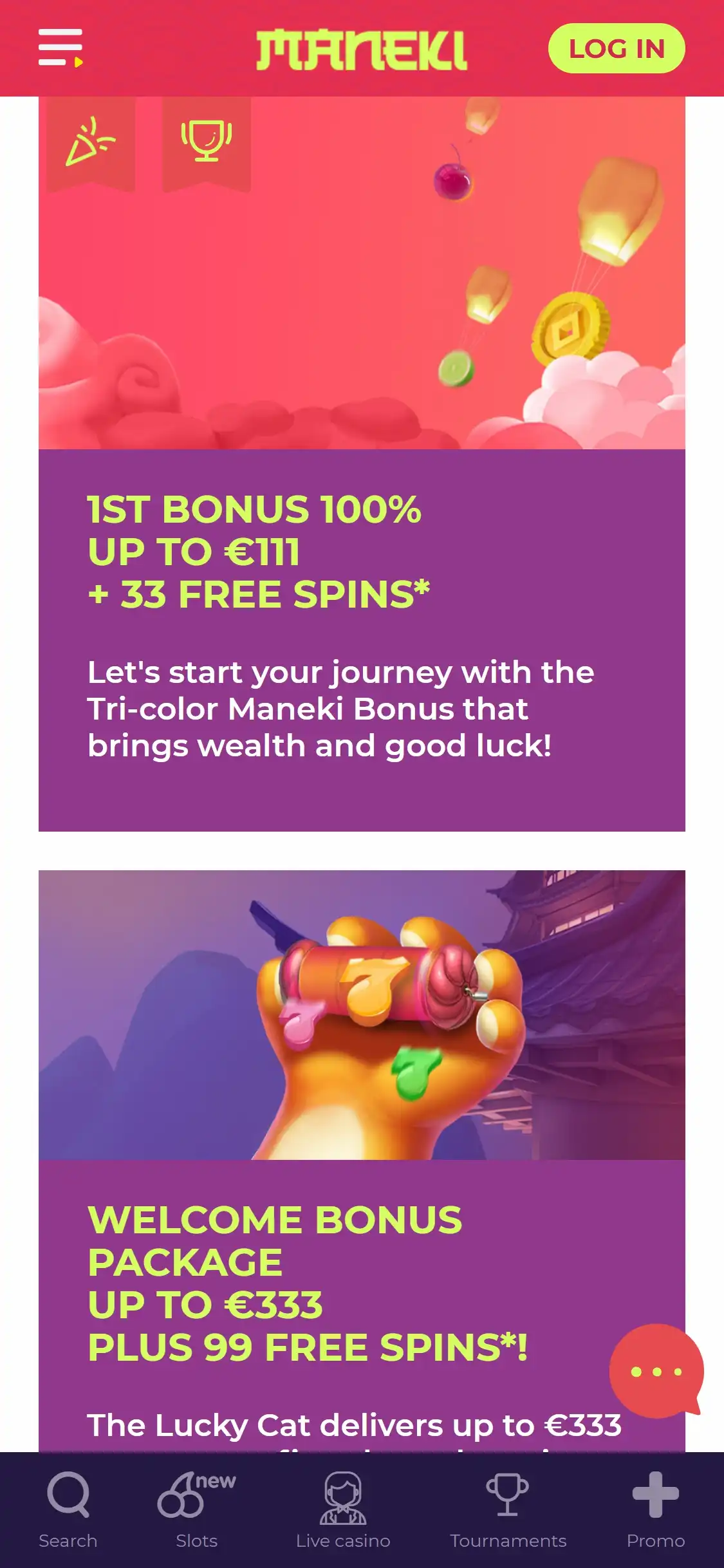Maneki Casino Mobile No Deposit Bonus Review