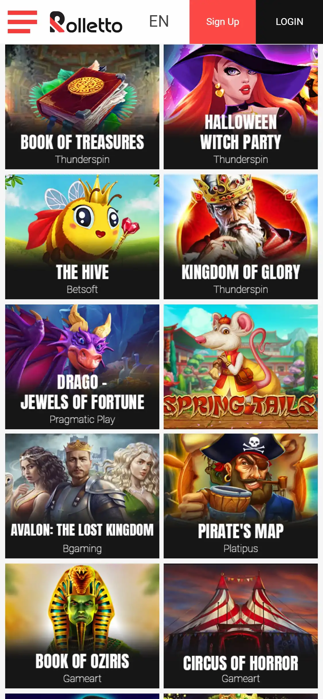 Rolletto Casino Mobile Games Review