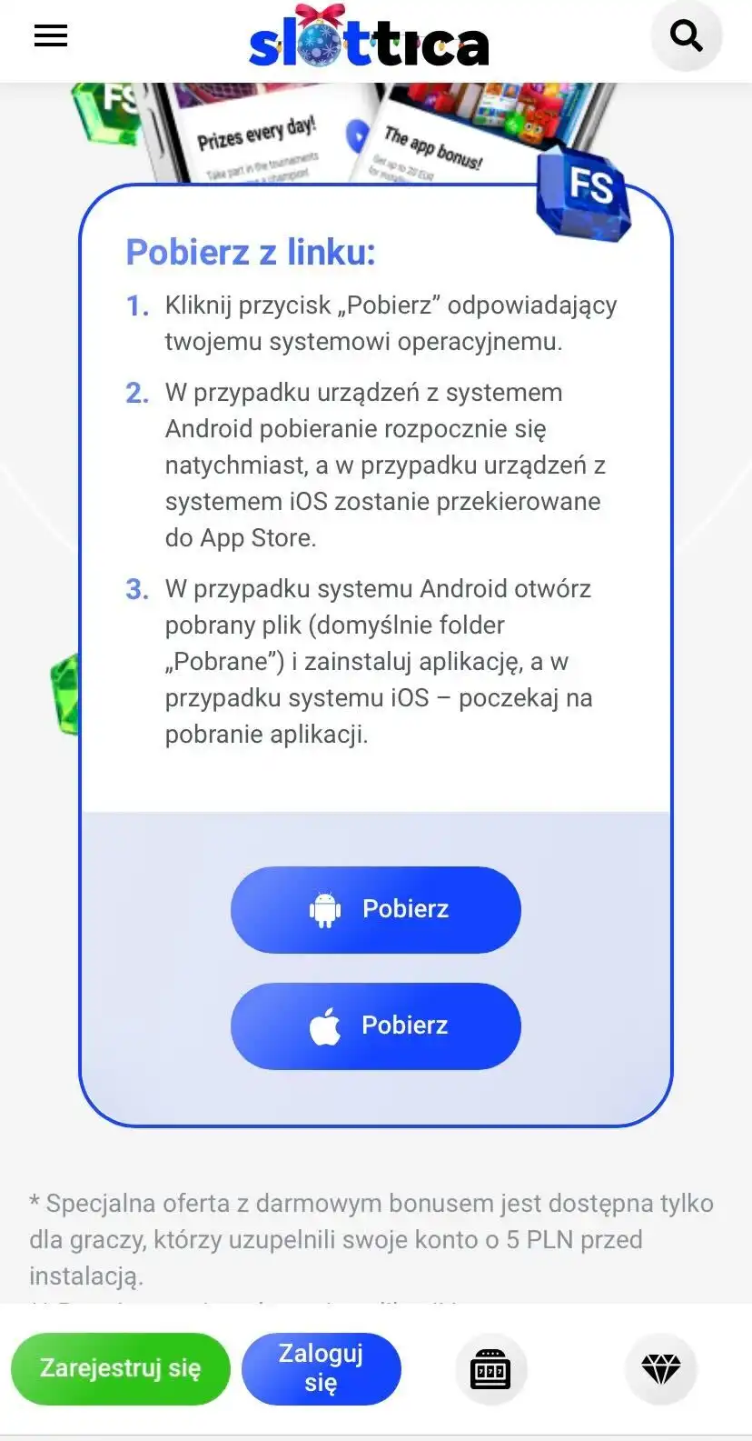 Slottica Mobile Review