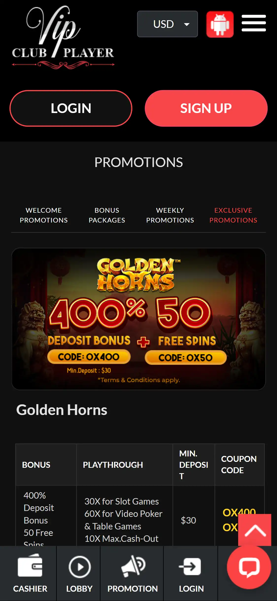 VIP Club Player Casino Mobile No Deposit Bonus Review